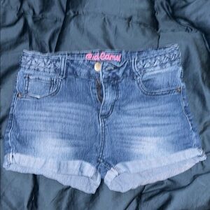 Red Camel Blue Jean Shorts with Distressed Finish